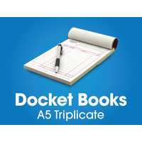 5 x A5 Carbonless Triplicate Books in 50 sets