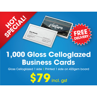 Business Cards - 1,000 Gloss Celloglazed Business cards