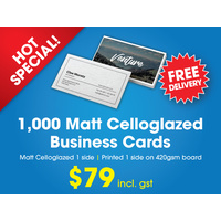Business Cards-1,000 x Matt Celloglazed Business Cards