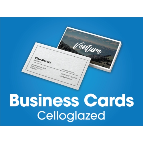 500 x Celloglazed Business Cards - Printed 1 side.