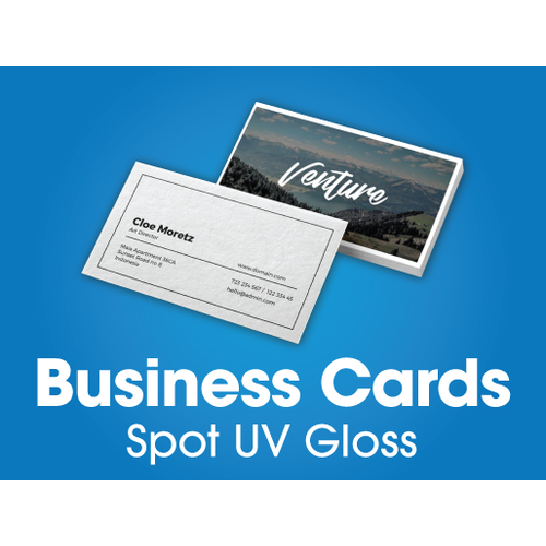 1,000 x  Business Cards - Spot UV Gloss 1 side