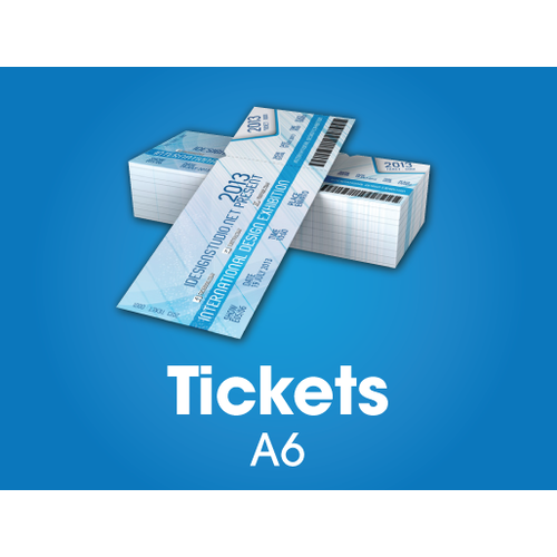 250 x A6 Tickets - 300gsm - Numbered